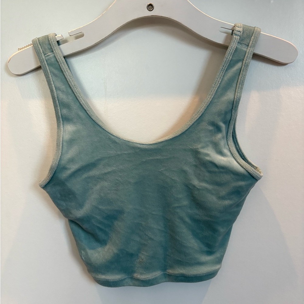 Aerie Velour Sleeveless Fitted Crop Bra - Picture 10 of 11